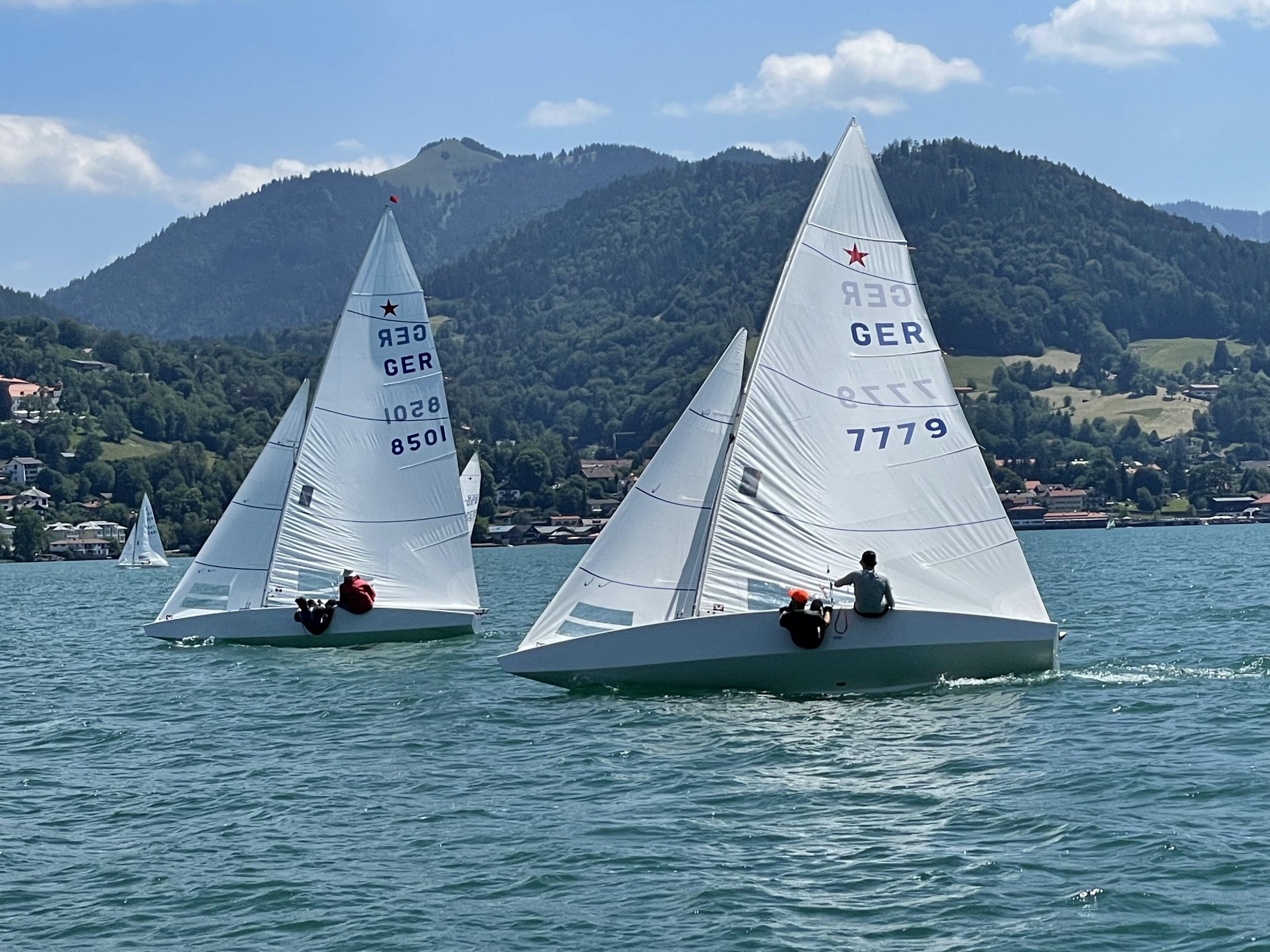 Die BYC-Stare am Tegernsee bei 13 - 15 Knoten. What a Weekend!