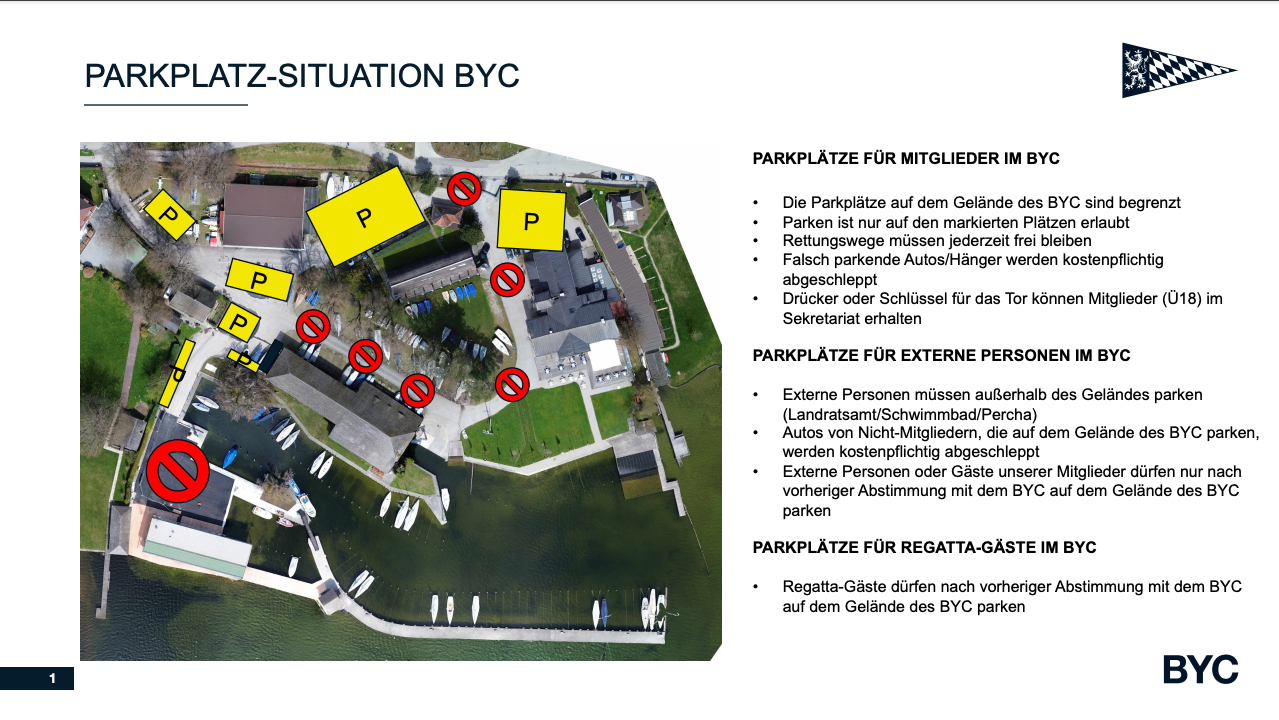 Parkplatzordnung im BYC